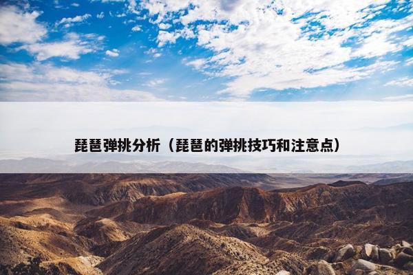 琵琶弹挑分析（琵琶的弹挑技巧和注意点）