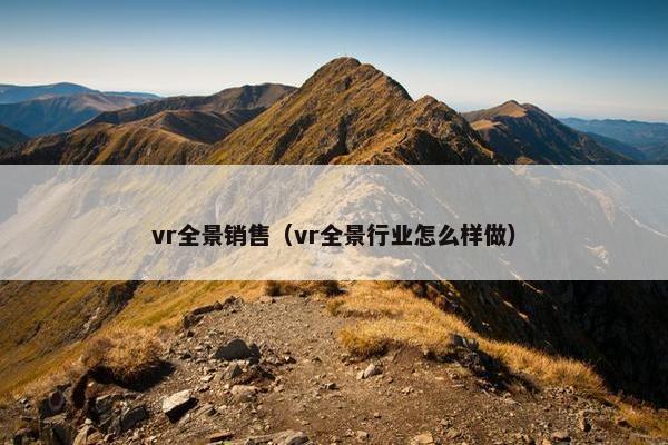 vr全景销售（vr全景行业怎么样做）