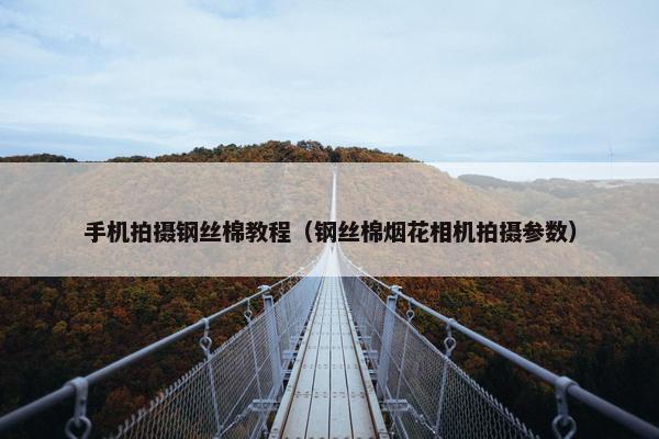 手机拍摄钢丝棉教程（钢丝棉烟花相机拍摄参数）