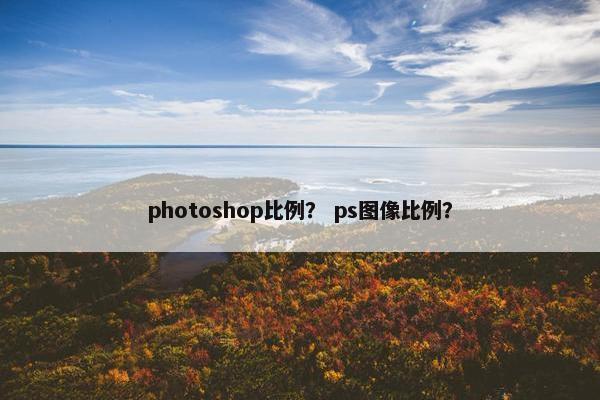 photoshop比例？ ps图像比例？