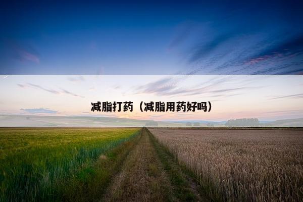 减脂打药（减脂用药好吗）