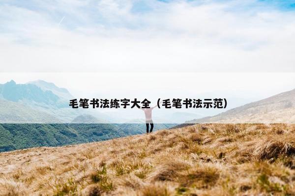 毛笔书法练字大全（毛笔书法示范）