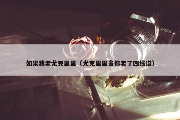 如果我老尤克里里（尤克里里当你老了四线谱）