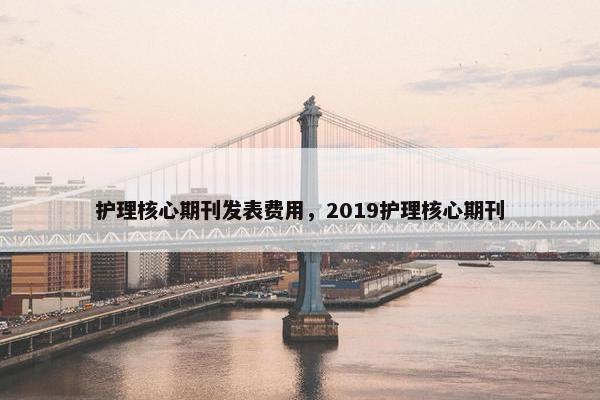 护理核心期刊发表费用，2019护理核心期刊