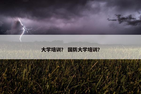 大学培训？ 国防大学培训？