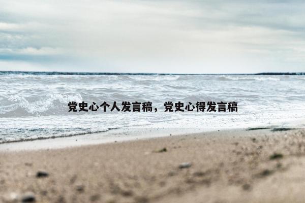 党史心个人发言稿，党史心得发言稿