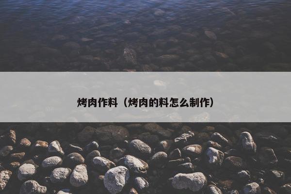 烤肉作料（烤肉的料怎么制作）