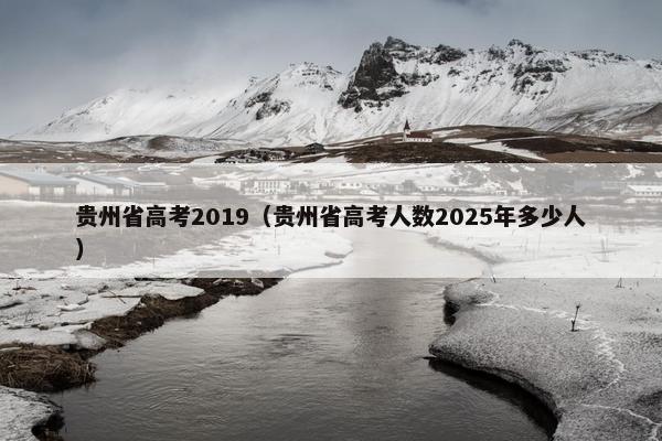 贵州省高考2019（贵州省高考人数2025年多少人）