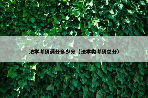法学考研满分多少分（法学类考研总分）