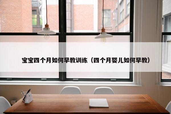 宝宝四个月如何早教训练（四个月婴儿如何早教）