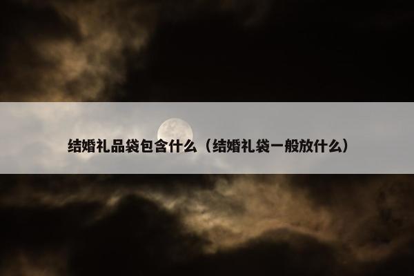 结婚礼品袋包含什么（结婚礼袋一般放什么）
