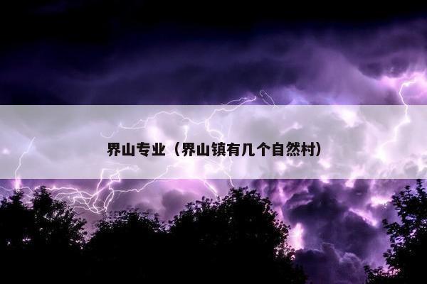界山专业（界山镇有几个自然村）