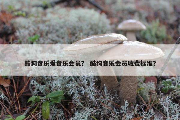 酷狗音乐爱音乐会员？ 酷狗音乐会员收费标准？