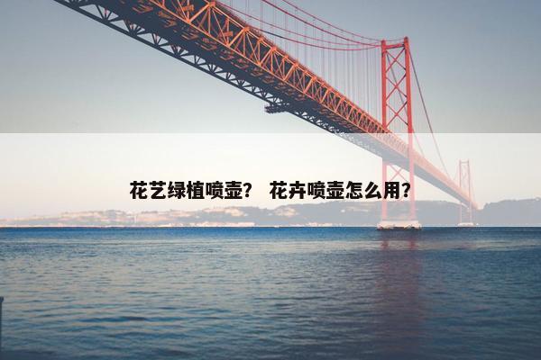 花艺绿植喷壶？ 花卉喷壶怎么用？