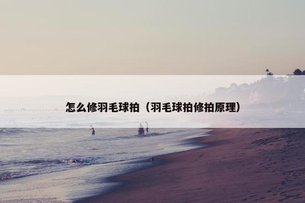 怎么修羽毛球拍（羽毛球拍修拍原理）