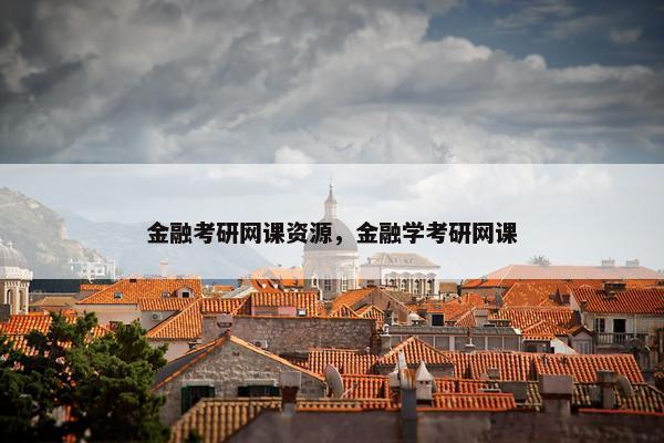 金融考研网课资源，金融学考研网课