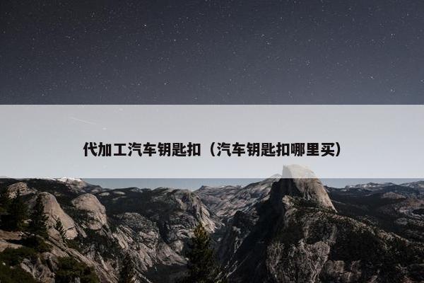 代加工汽车钥匙扣（汽车钥匙扣哪里买）