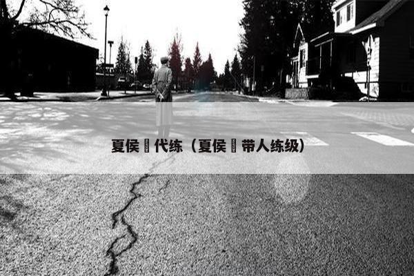 夏侯惇代练（夏侯惇带人练级）