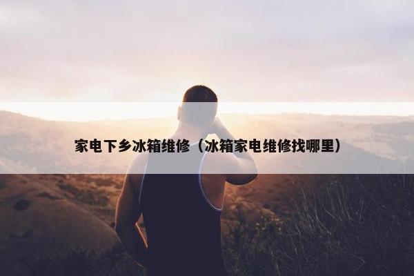 家电下乡冰箱维修（冰箱家电维修找哪里）