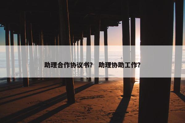 助理合作协议书？ 助理协助工作？