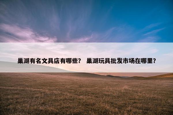 巢湖有名文具店有哪些？ 巢湖玩具批发市场在哪里？