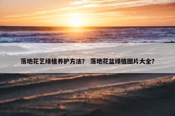 落地花艺绿植养护方法？ 落地花盆绿植图片大全？
