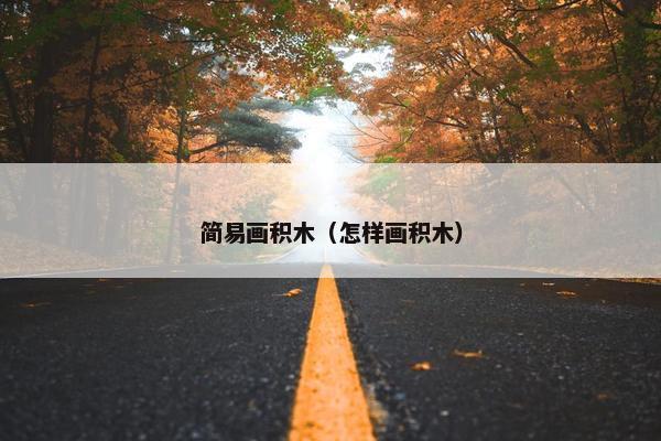 简易画积木（怎样画积木）