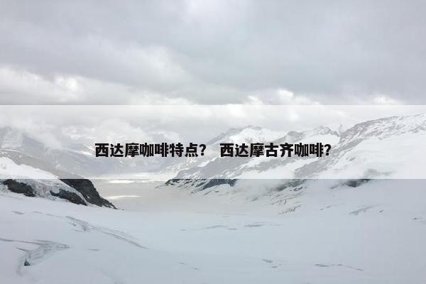 西达摩咖啡特点？ 西达摩古齐咖啡？