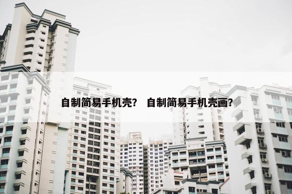 自制简易手机壳？ 自制简易手机壳画？