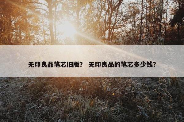 无印良品笔芯旧版？ 无印良品的笔芯多少钱？