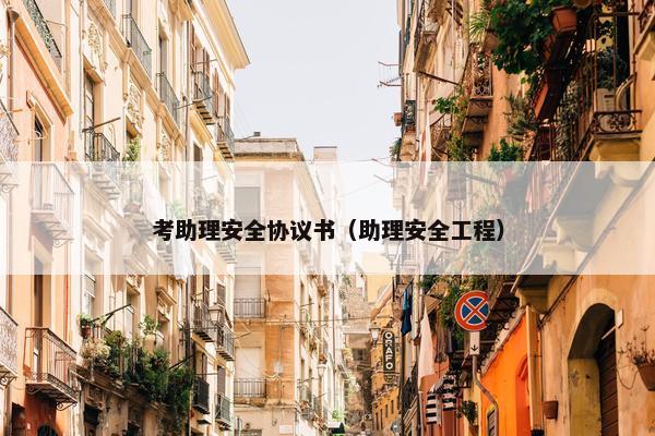 考助理安全协议书（助理安全工程）