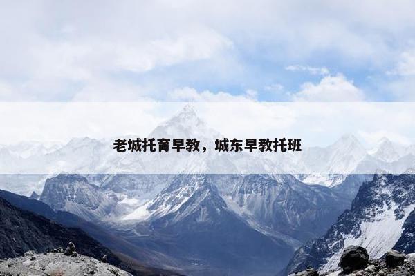 老城托育早教，城东早教托班