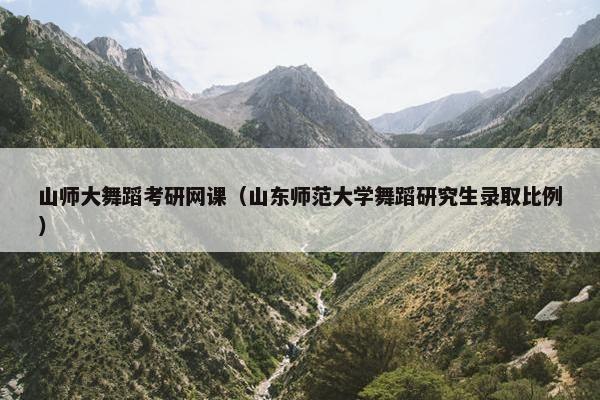 山师大舞蹈考研网课（山东师范大学舞蹈研究生录取比例）