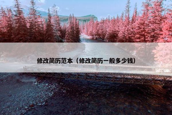 修改简历范本（修改简历一般多少钱）
