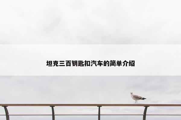 坦克三百钥匙扣汽车的简单介绍