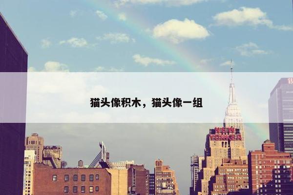 猫头像积木，猫头像一组