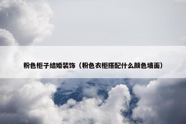 粉色柜子结婚装饰（粉色衣柜搭配什么颜色墙面）