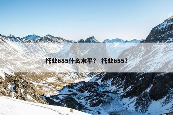 托业685什么水平？ 托业655？