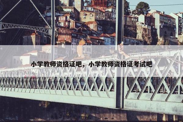 小学教师资格证吧，小学教师资格证考试吧