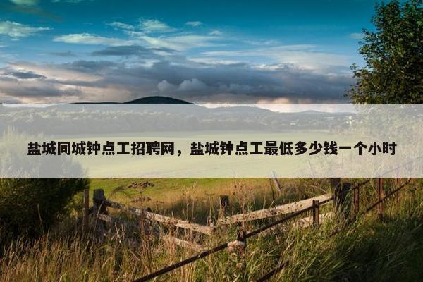 盐城同城钟点工招聘网，盐城钟点工最低多少钱一个小时