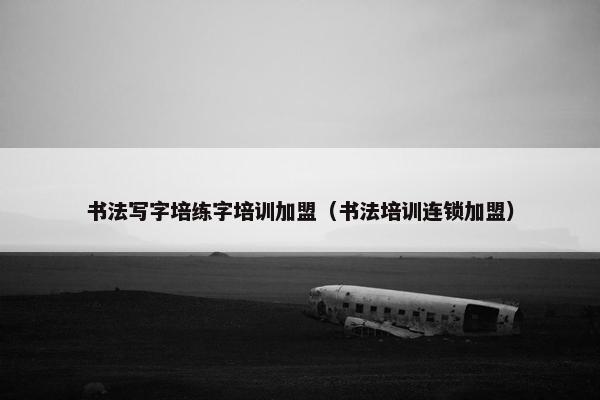 书法写字培练字培训加盟（书法培训连锁加盟）