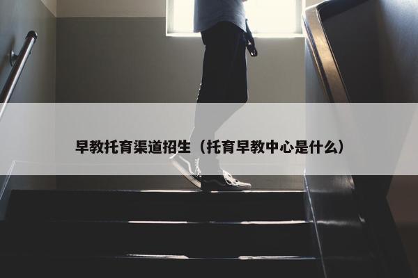 早教托育渠道招生（托育早教中心是什么）