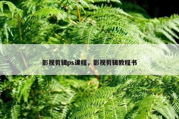 影视剪辑ps课程，影视剪辑教程书