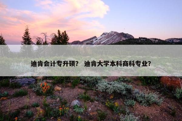迪肯会计专升硕？ 迪肯大学本科商科专业？