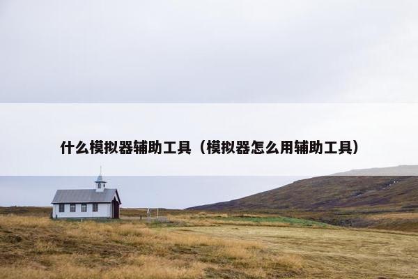 什么模拟器辅助工具（模拟器怎么用辅助工具）