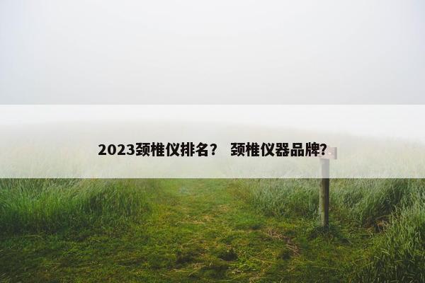 2023颈椎仪排名？ 颈椎仪器品牌？